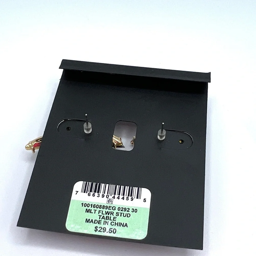 Inc International Concepts Multicolor Crystal Flower Drop Earrings in Gold-Tone - Picture 4 of 6